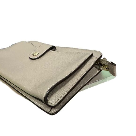 Excellent Coach Tan Pebble‎ Leather Phone Case Designer Wallet - Picture 5 of 9